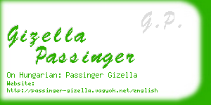 gizella passinger business card